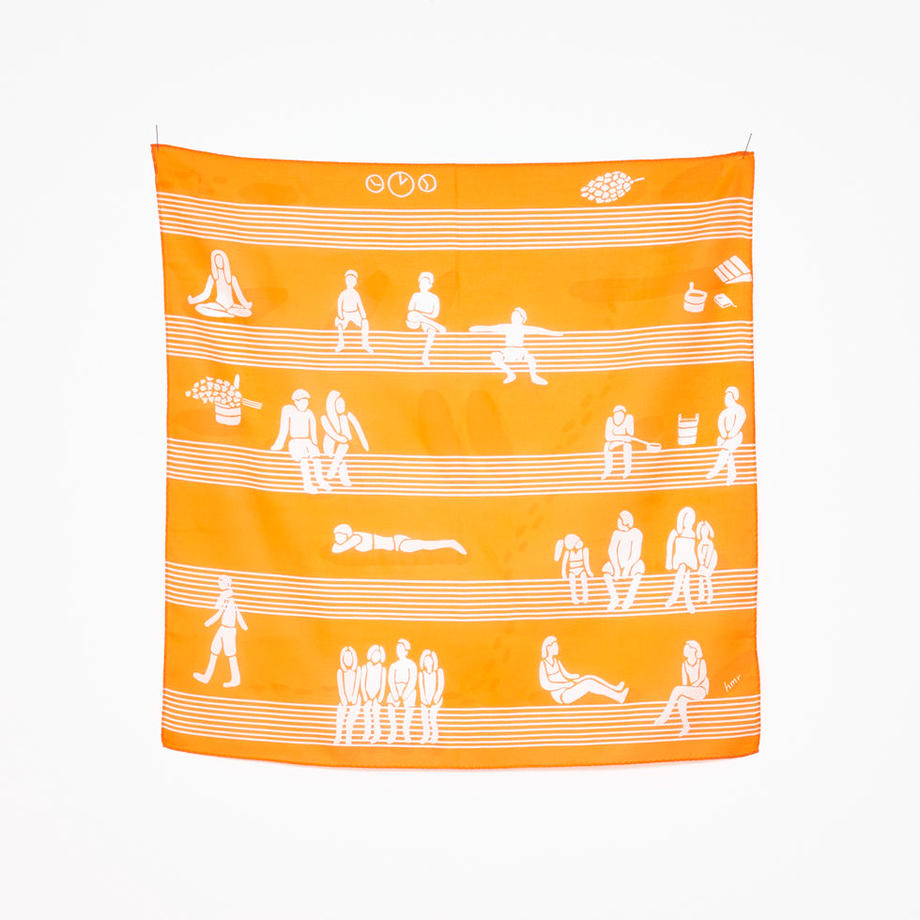 transparent printing handkerchief | sauna