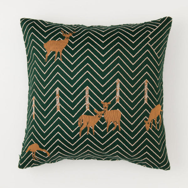 snip snap SATOYAMA cushion cover | deer green
